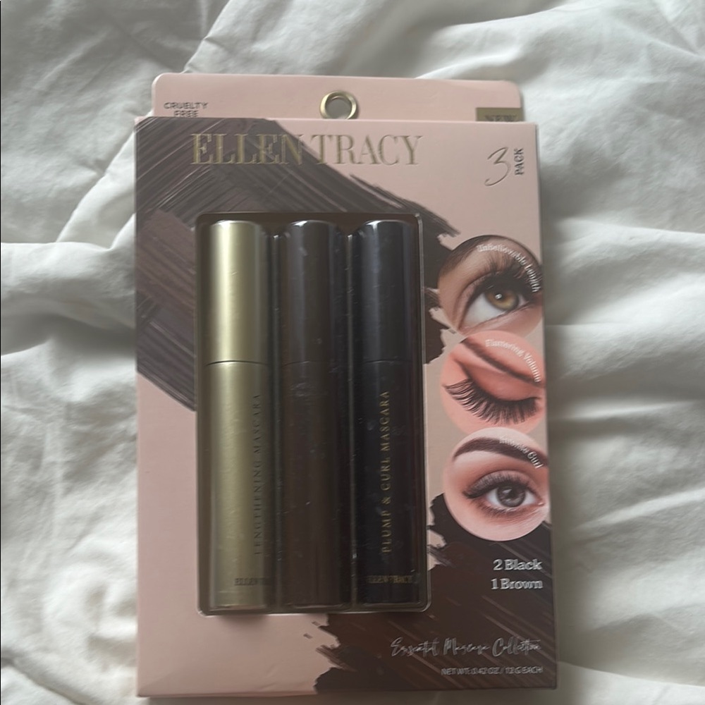 Ellen Tracy Mascara 3 Pack - 2 Black, 1 Brown, NIB